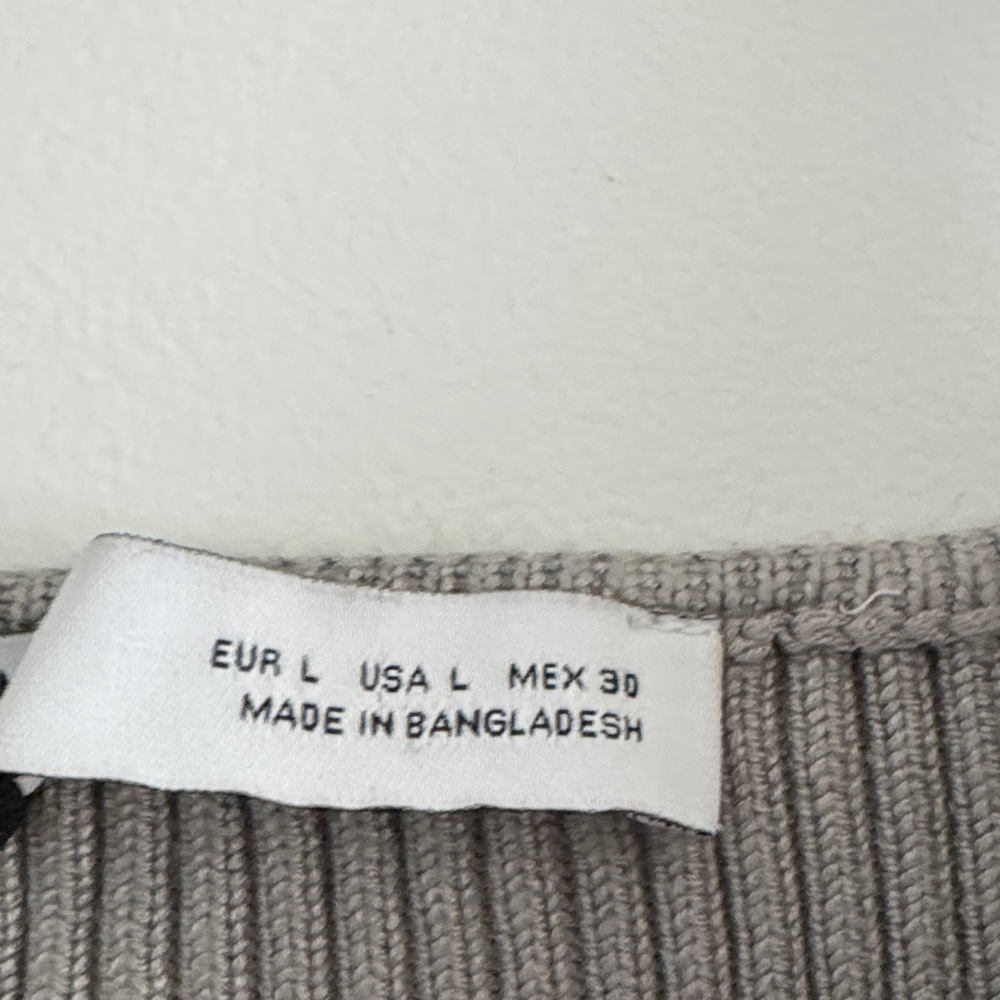 Zara Ribbed Button-Front Cami — Gray - Picture 2 of 5